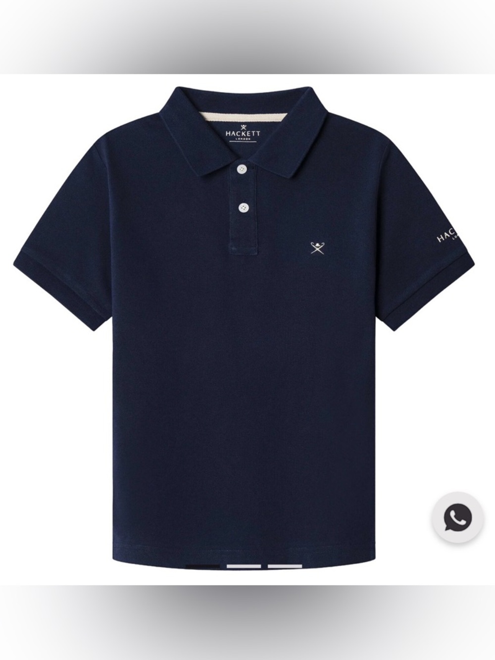 HACKETT London Boys Short Sleeve Logo Polo in Navy - 5-6Y